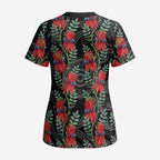 Australia Sturt's Desert Pea Scrub Top Aussie Native Flowers Indigenous Art - Aussie Hoodie