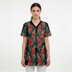 Australia Sturt's Desert Pea Scrub Top Aussie Native Flowers Indigenous Art - Aussie Hoodie