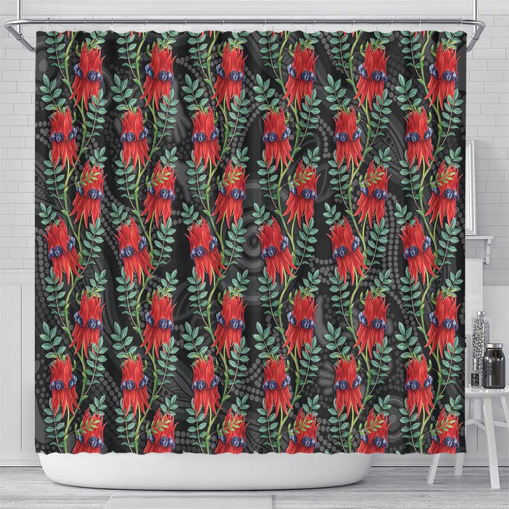 Australia Sturt's Desert Pea Shower Curtain Aussie Native Flowers Indigenous Art - Aussie Hoodie