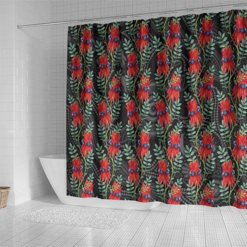 Australia Sturt's Desert Pea Shower Curtain Aussie Native Flowers Indigenous Art - Aussie Hoodie