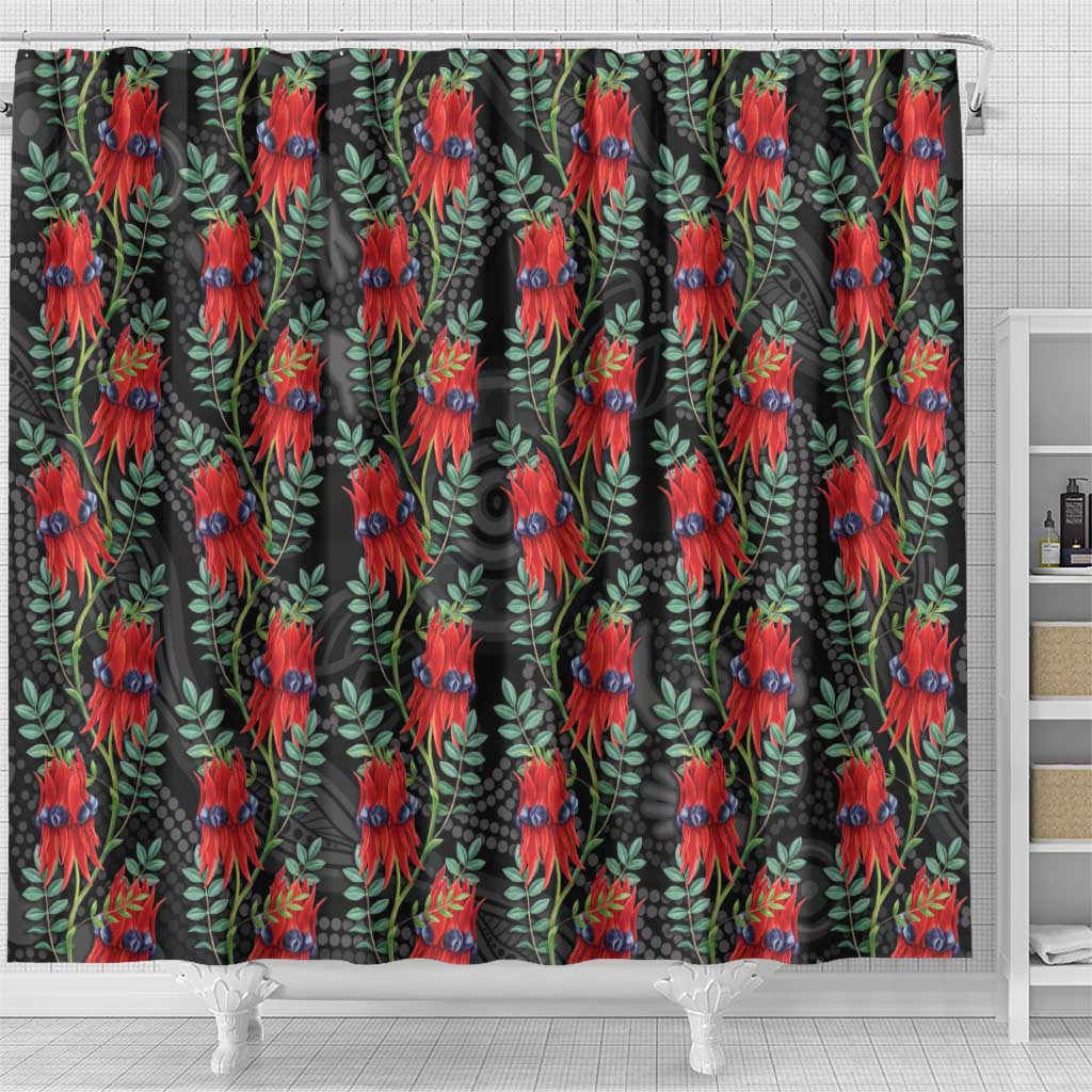Australia Sturt's Desert Pea Shower Curtain Aussie Native Flowers Indigenous Art - Aussie Hoodie