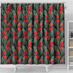 Australia Sturt's Desert Pea Shower Curtain Aussie Native Flowers Indigenous Art - Aussie Hoodie