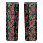 Australia Sturt's Desert Pea Skinny Tumbler Aussie Native Flowers Indigenous Art - Aussie Hoodie