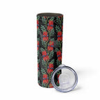 Australia Sturt's Desert Pea Skinny Tumbler Aussie Native Flowers Indigenous Art - Aussie Hoodie