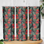 Australia Sturt's Desert Pea Skinny Tumbler Aussie Native Flowers Indigenous Art - Aussie Hoodie