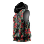Australia Sturt's Desert Pea Sleeveless Hoodie Aussie Native Flowers Indigenous Art - Aussie Hoodie