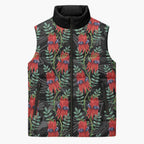 Australia Sturt's Desert Pea Sleeveless Puffer Jacket Aussie Native Flowers Indigenous Art - Aussie Hoodie