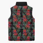 Australia Sturt's Desert Pea Sleeveless Puffer Jacket Aussie Native Flowers Indigenous Art - Aussie Hoodie