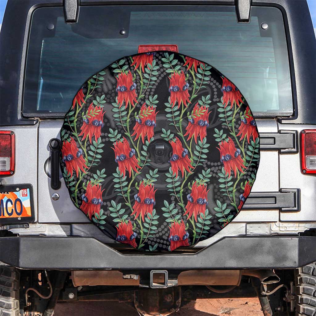 Australia Sturt's Desert Pea Spare Tire Cover Aussie Native Flowers Indigenous Art - Aussie Hoodie