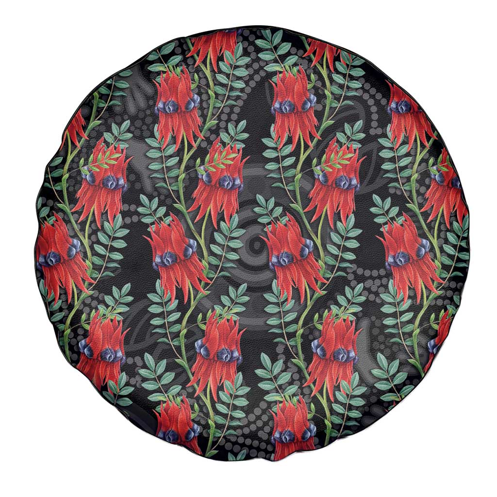 Australia Sturt's Desert Pea Spare Tire Cover Aussie Native Flowers Indigenous Art - Aussie Hoodie