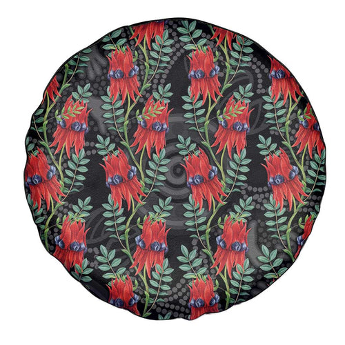 Australia Sturt's Desert Pea Spare Tire Cover Aussie Native Flowers Indigenous Art - Aussie Hoodie