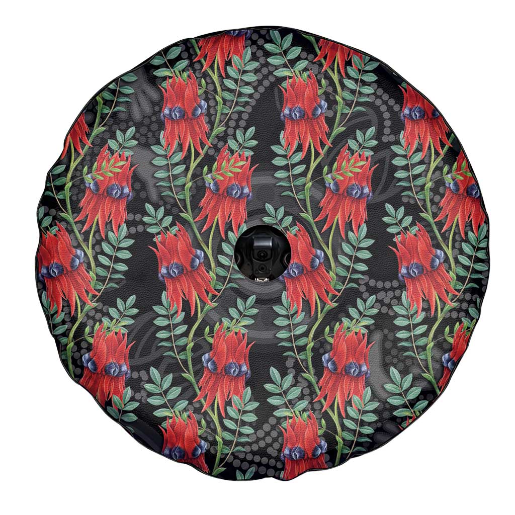 Australia Sturt's Desert Pea Spare Tire Cover Aussie Native Flowers Indigenous Art - Aussie Hoodie
