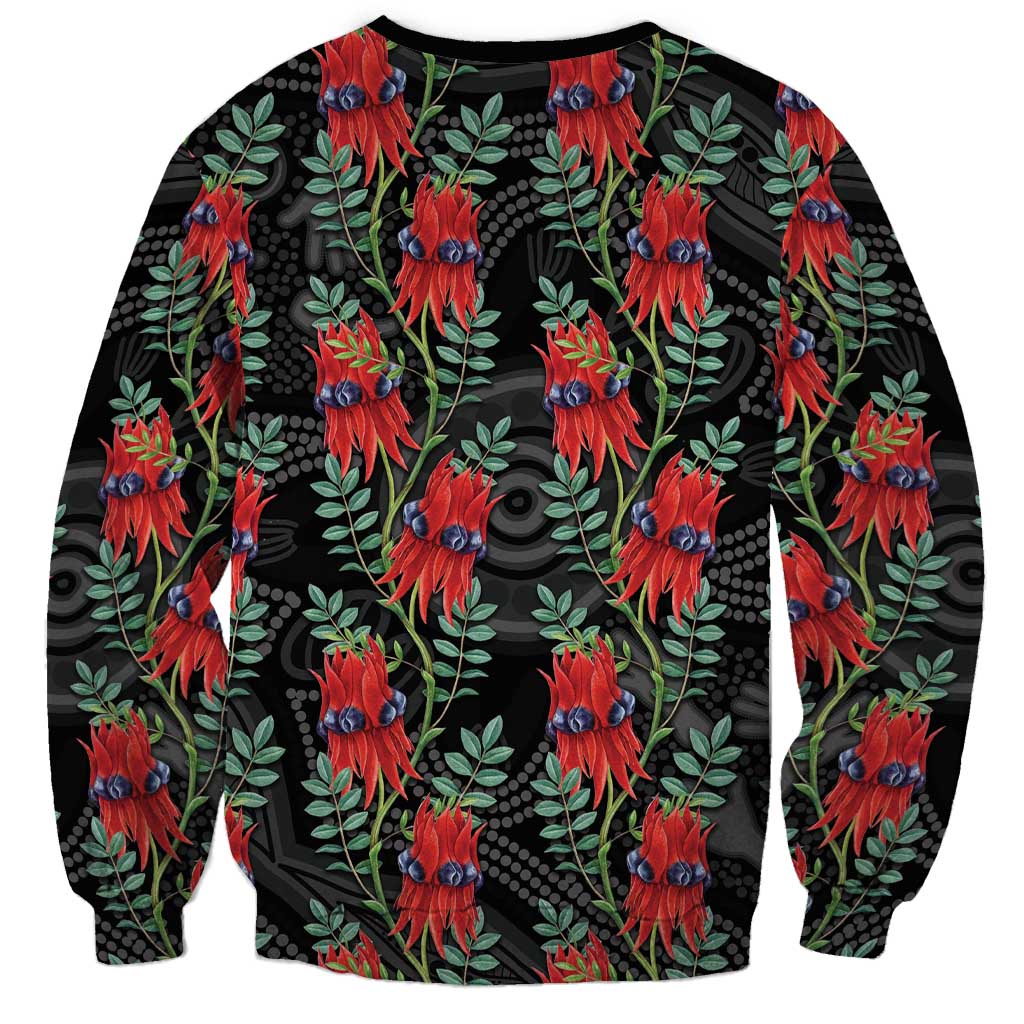 Australia Sturt's Desert Pea Sweatshirt Aussie Native Flowers Indigenous Art - Aussie Hoodie