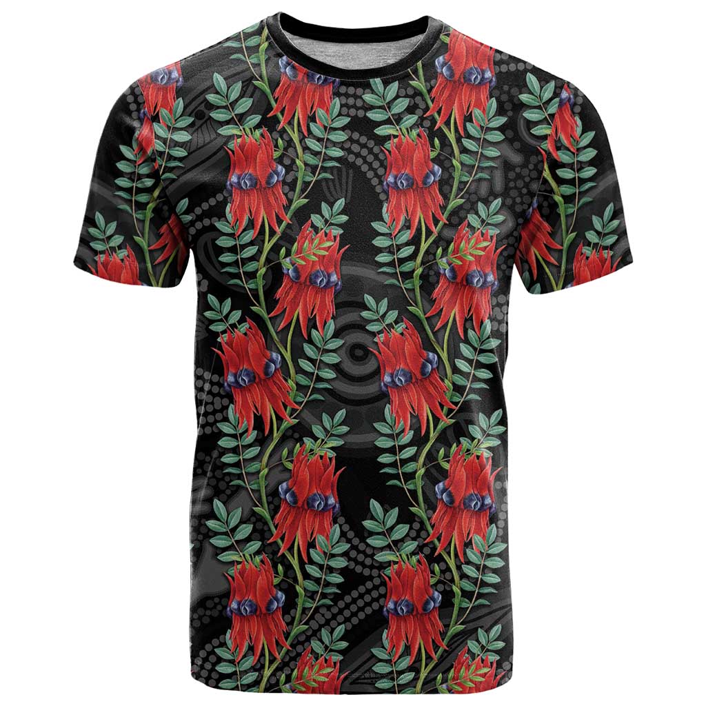 Australia Sturt's Desert Pea T Shirt Aussie Native Flowers Indigenous Art - Aussie Hoodie