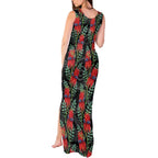 Australia Sturt's Desert Pea Tank Maxi Dress Aussie Native Flowers Indigenous Art - Aussie Hoodie