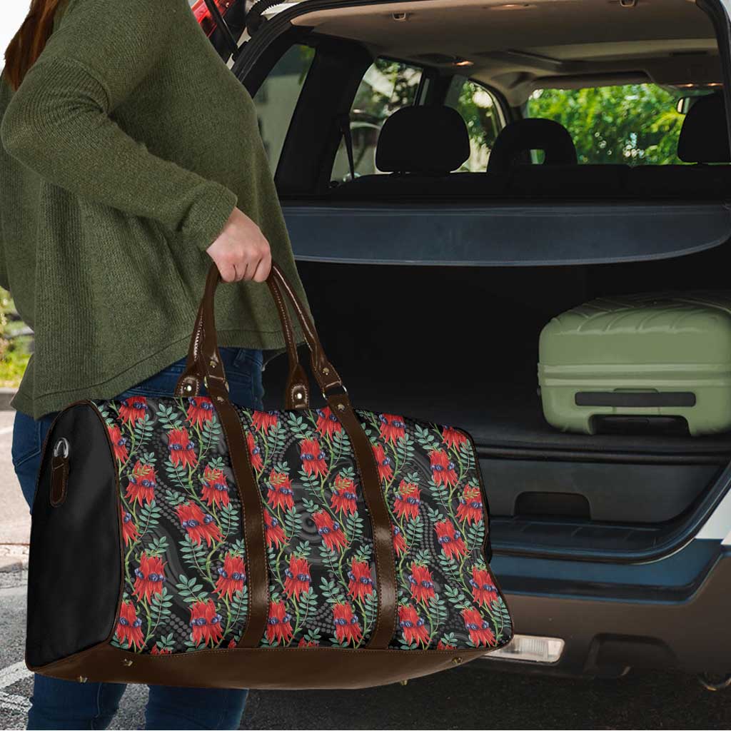 Australia Sturt's Desert Pea Travel Bag Aussie Native Flowers Indigenous Art - Aussie Hoodie