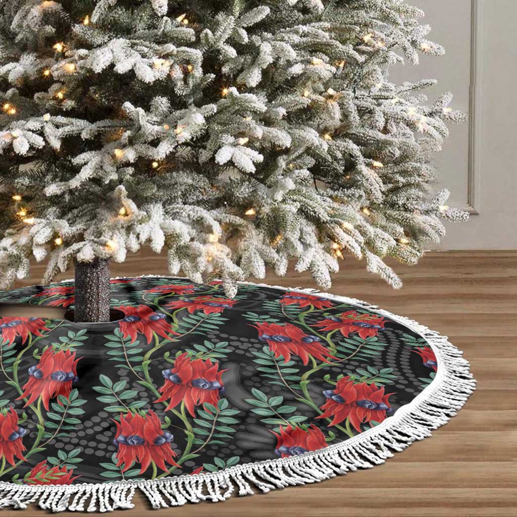 Australia Sturt's Desert Pea Tree Skirt Aussie Native Flowers Indigenous Art - Aussie Hoodie