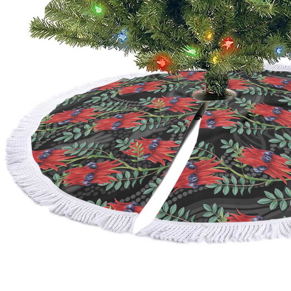 Australia Sturt's Desert Pea Tree Skirt Aussie Native Flowers Indigenous Art - Aussie Hoodie
