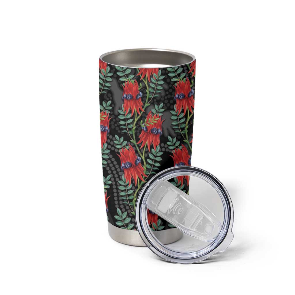 Australia Sturt's Desert Pea Tumbler Cup Aussie Native Flowers Indigenous Art - Aussie Hoodie