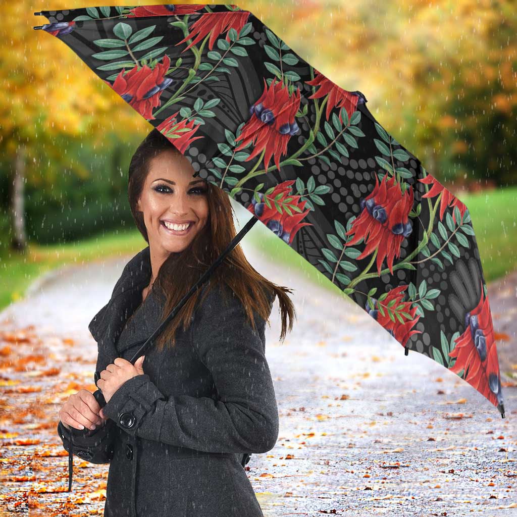 Australia Sturt's Desert Pea Umbrella Aussie Native Flowers Indigenous Art - Aussie Hoodie