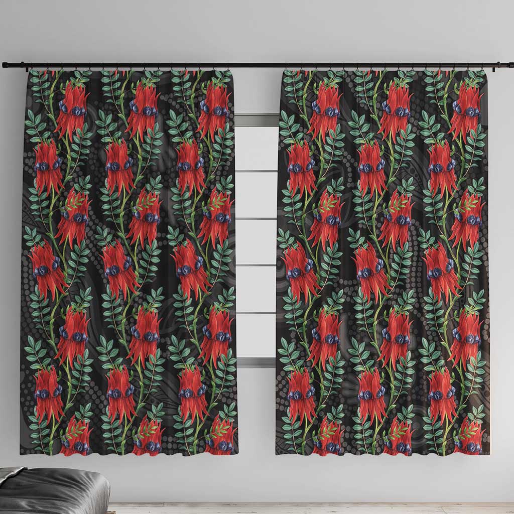 Australia Sturt's Desert Pea Window Curtain Aussie Native Flowers Indigenous Art - Aussie Hoodie