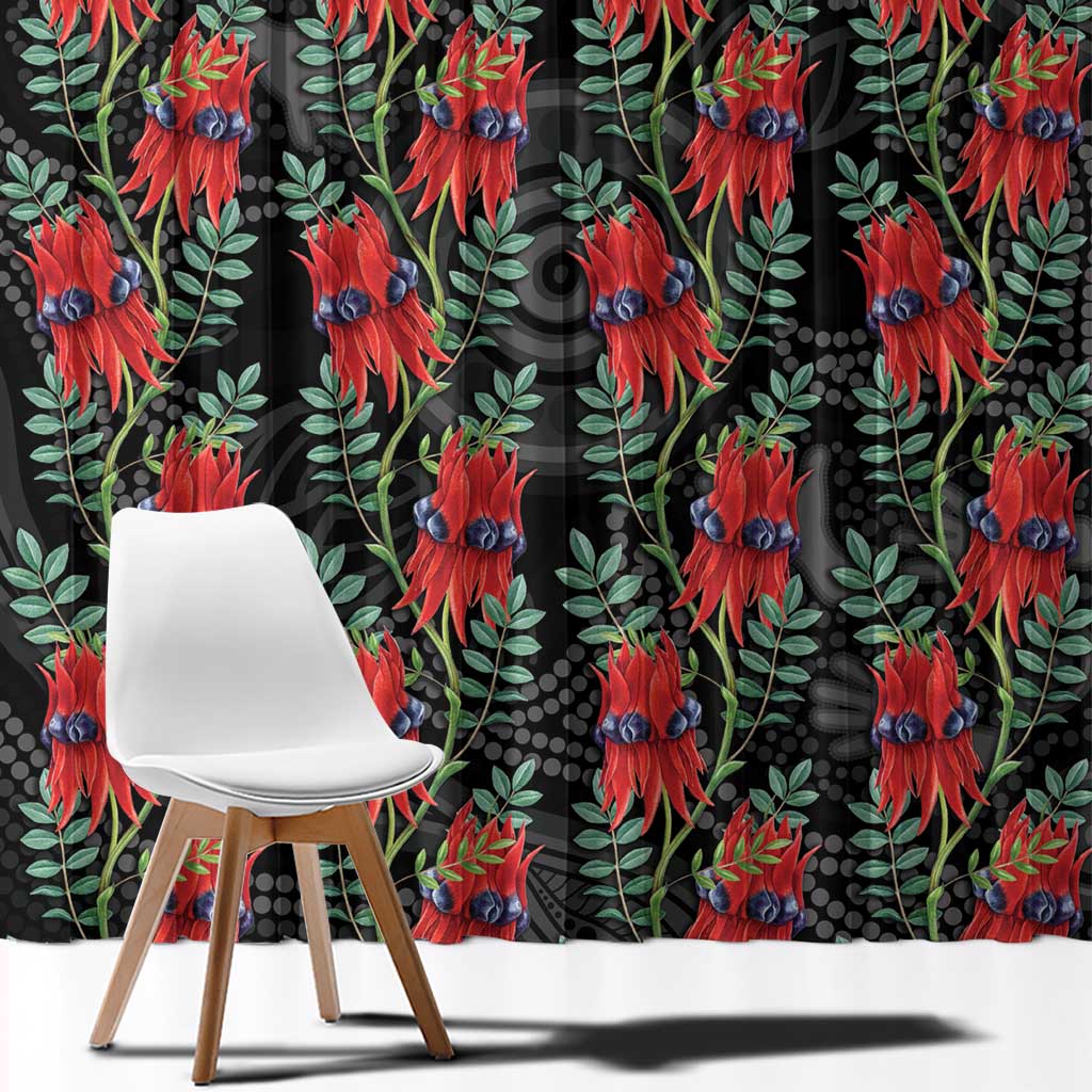 Australia Sturt's Desert Pea Window Curtain Aussie Native Flowers Indigenous Art - Aussie Hoodie