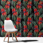 Australia Sturt's Desert Pea Window Curtain Aussie Native Flowers Indigenous Art - Aussie Hoodie