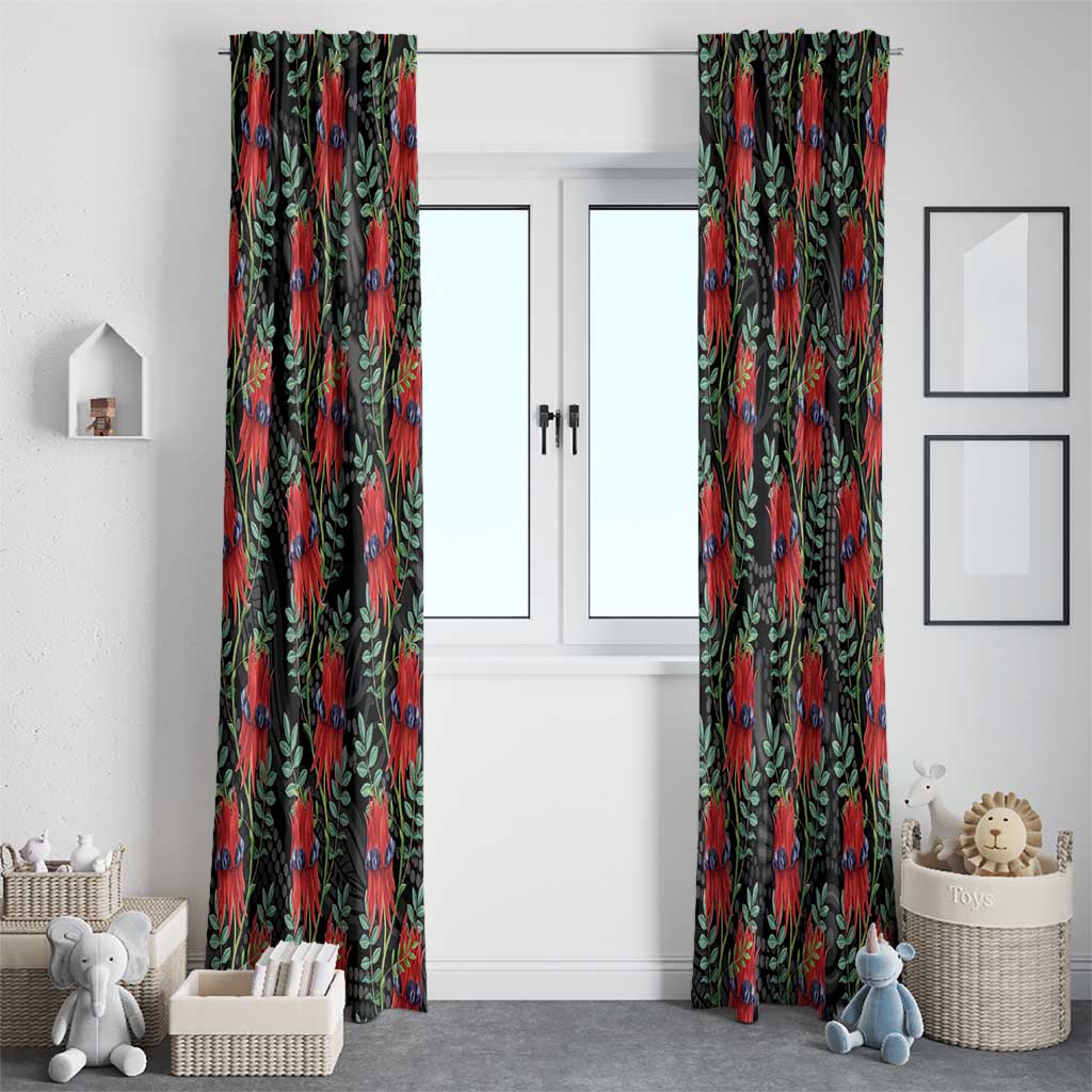 Australia Sturt's Desert Pea Window Curtain Aussie Native Flowers Indigenous Art - Aussie Hoodie