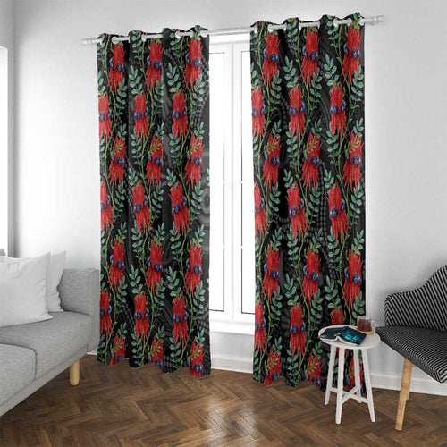 Australia Sturt's Desert Pea Window Curtain Aussie Native Flowers Indigenous Art - Aussie Hoodie