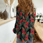 Australia Sturt's Desert Pea Women Casual Shirt Aussie Native Flowers Indigenous Art - Aussie Hoodie