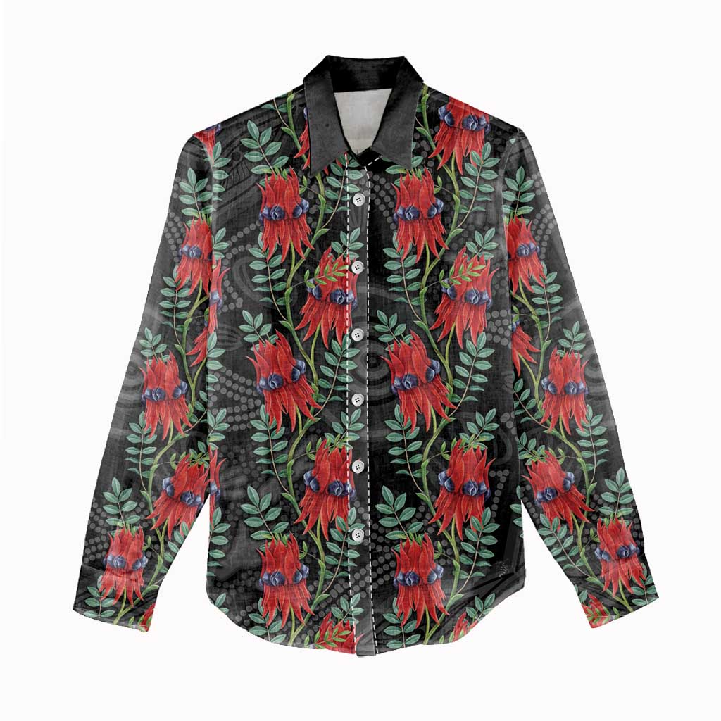 Australia Sturt's Desert Pea Women Casual Shirt Aussie Native Flowers Indigenous Art - Aussie Hoodie