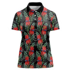 Australia Sturt's Desert Pea Women Polo Shirt Aussie Native Flowers Indigenous Art - Aussie Hoodie