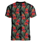 Australia Sturt's Desert Pea Women V-Neck T-Shirt Aussie Native Flowers Indigenous Art - Aussie Hoodie