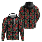 Australia Sturt's Desert Pea Zip Hoodie Aussie Native Flowers Indigenous Art - Aussie Hoodie
