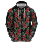 Australia Sturt's Desert Pea Zip Hoodie Aussie Native Flowers Indigenous Art - Aussie Hoodie