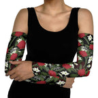 Australia Waratah Flannel Flower Arm Sleeves Aussie Native Flowers Seamless Stylized - Aussie Hoodie
