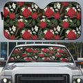 Australia Waratah Flannel Flower Auto Sun Shade Aussie Native Flowers Seamless Stylized - Aussie Hoodie