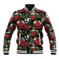 Australia Waratah Flannel Flower Baseball Jacket Aussie Native Flowers Seamless Stylized - Aussie Hoodie