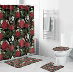 Australia Waratah Flannel Flower Bathroom Set Aussie Native Flowers Seamless Stylized - Aussie Hoodie