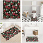 Australia Waratah Flannel Flower Bathroom Set Aussie Native Flowers Seamless Stylized - Aussie Hoodie
