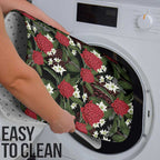 Australia Waratah Flannel Flower Bathroom Set Aussie Native Flowers Seamless Stylized - Aussie Hoodie