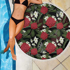 Australia Waratah Flannel Flower Beach Blanket Aussie Native Flowers Seamless Stylized - Aussie Hoodie