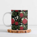 Australia Waratah Flannel Flower Ceramic Mug Aussie Native Flowers Seamless Stylized - Aussie Hoodie
