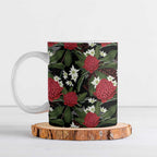 Australia Waratah Flannel Flower Ceramic Mug Aussie Native Flowers Seamless Stylized - Aussie Hoodie