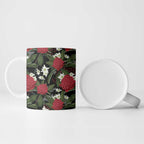Australia Waratah Flannel Flower Ceramic Mug Aussie Native Flowers Seamless Stylized - Aussie Hoodie