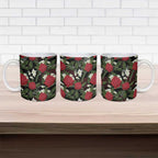 Australia Waratah Flannel Flower Ceramic Mug Aussie Native Flowers Seamless Stylized - Aussie Hoodie