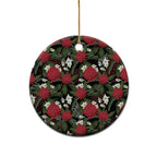 Australia Waratah Flannel Flower Ceramic Ornament Aussie Native Flowers Seamless Stylized - Aussie Hoodie