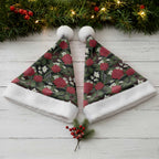 Australia Waratah Flannel Flower Christmas Santa Hat Aussie Native Flowers Seamless Stylized - Aussie Hoodie