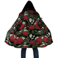 Australia Waratah Flannel Flower Cloak Aussie Native Flowers Seamless Stylized - Aussie Hoodie