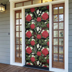 Australia Waratah Flannel Flower Door Cover Aussie Native Flowers Seamless Stylized - Aussie Hoodie